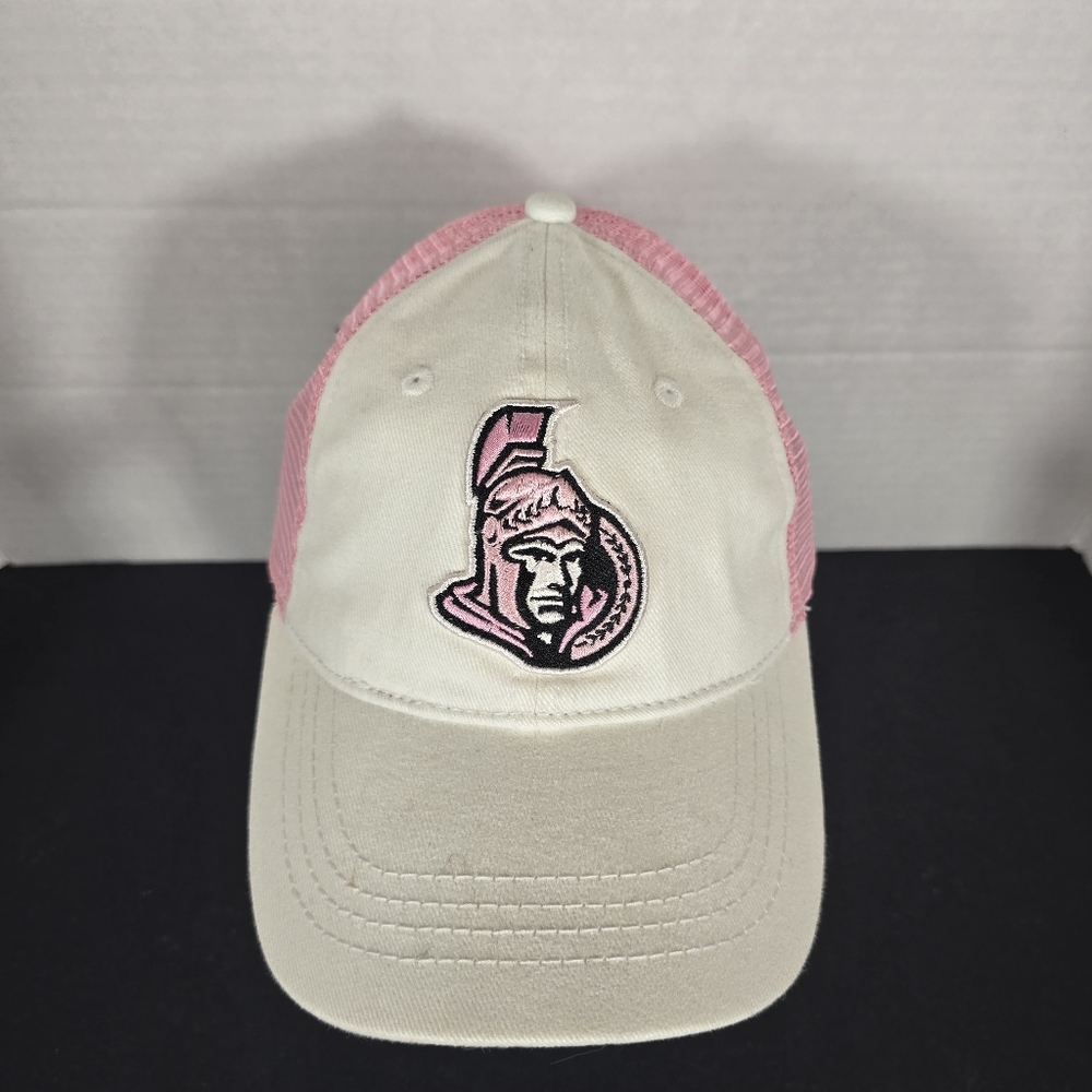 Reebok By Roger Edwards Ottawa Senators Pink Snapback Trucker Hat Cap NWT